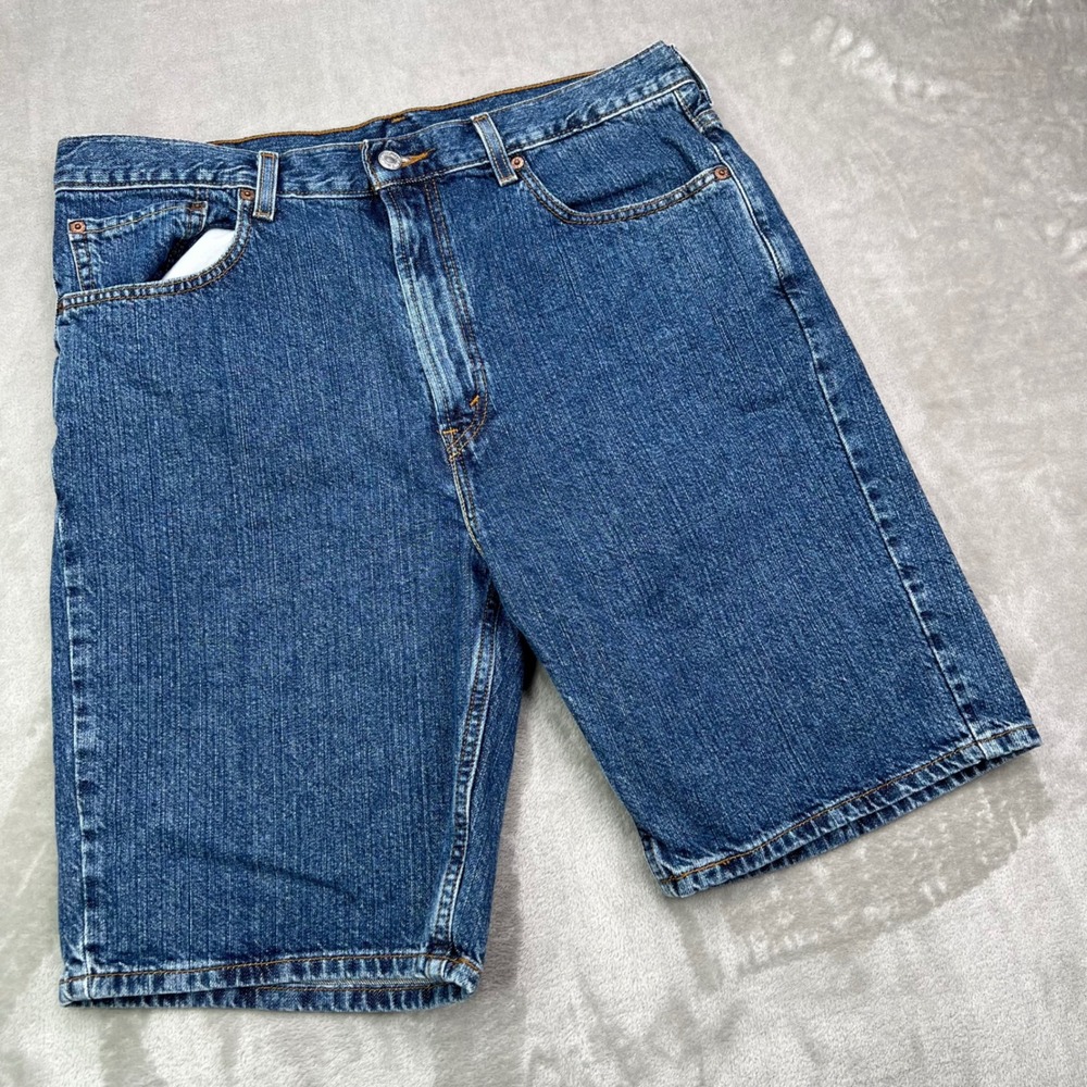 Levi's 505 Regular Fit Denim Shorts Mens 36 Blue Jorts Cotton Five-Pocket 10"